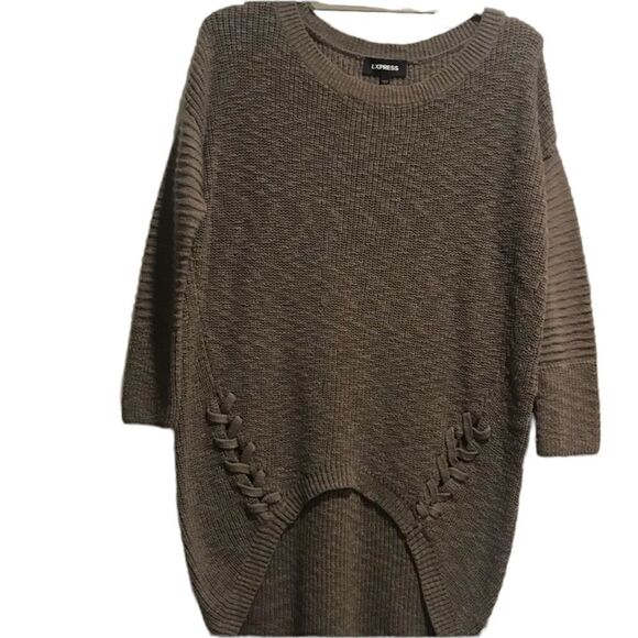 ✨ HP✨Express Side Lace-Up Tunic Sweater✨ - Picture 4 of 5